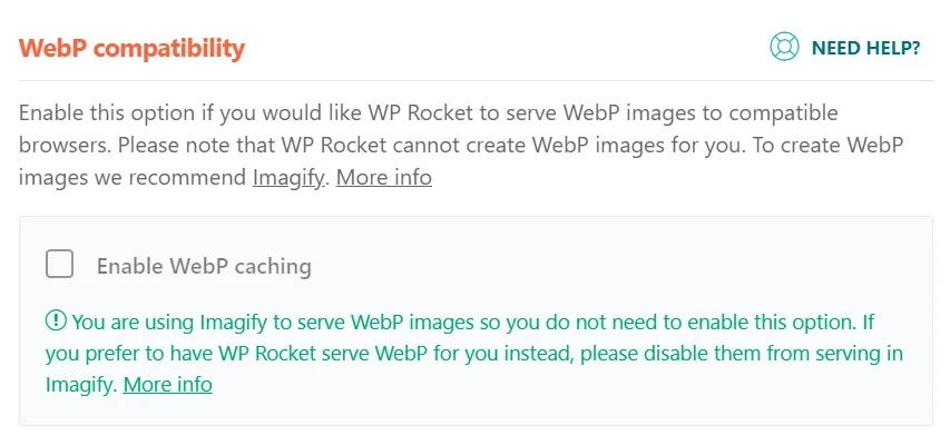 wprocket webp compatibility
