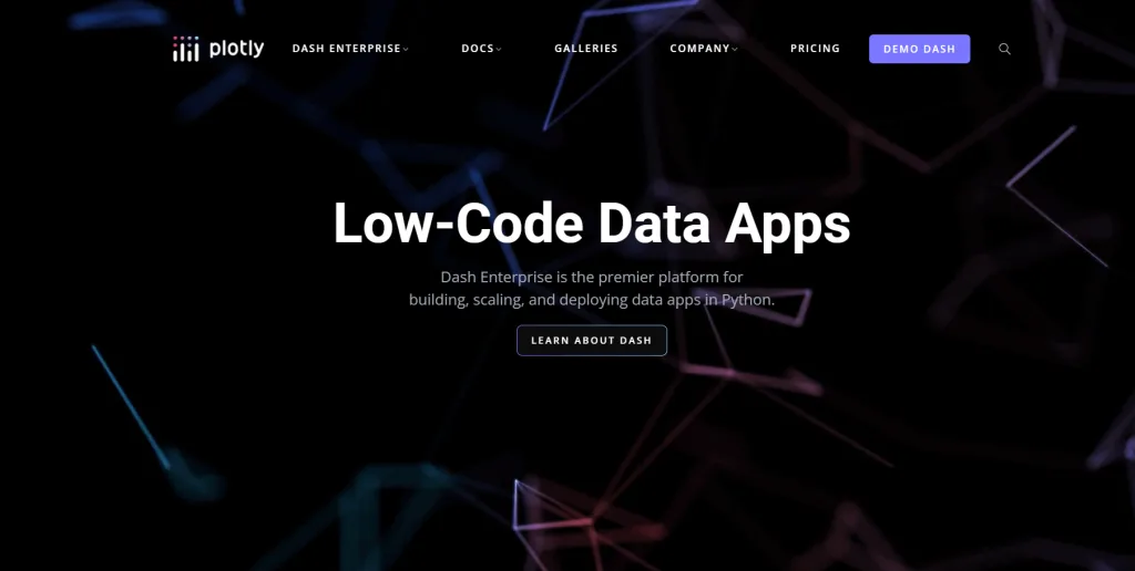 Plotly data visualization tool