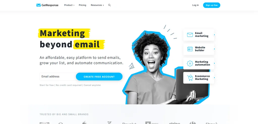 getresponse homepage