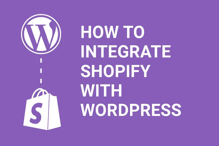 Visual representation of Shopify and WordPress integration with plugin and embed options