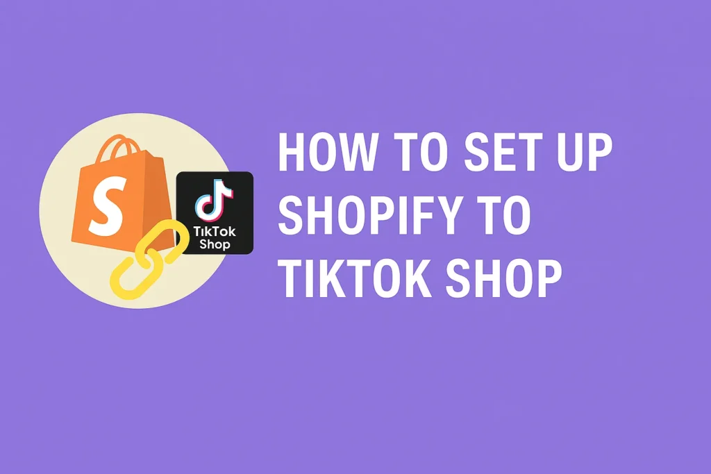 TikTok Shop integration panel within Shopify showing product sync and ad tools