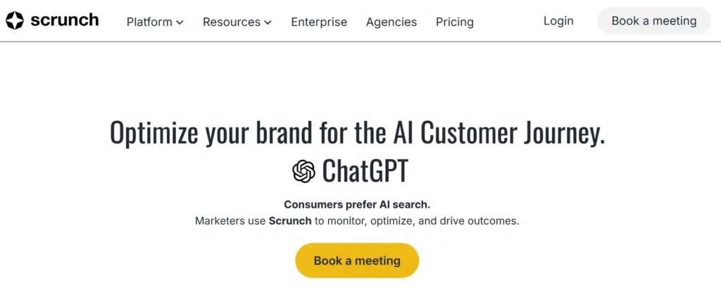 Scrunch AI llm tracking tool