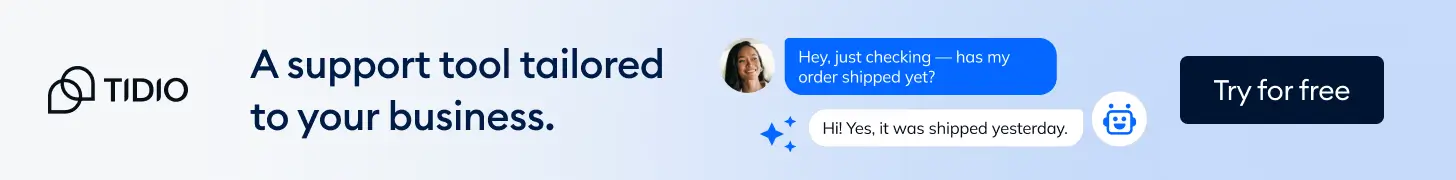 Tidio Support tool for small business